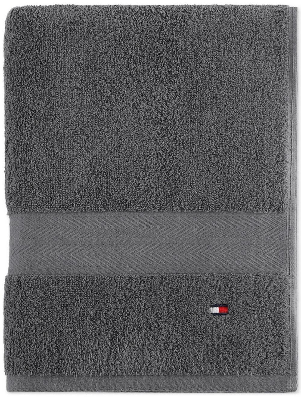 Tommy Hilfiger Gray Luxury Cotton Bath Towel